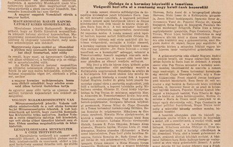 Extras din ziarul Hirlap, legat de moartea lui Ioan Suciu, 17 martie 1939. Publicație, hârtie, 42 x 29 cm. Donație, Lucia Ioan, Timișoara; donație, Ovidiu Avramescu, București, 1981.